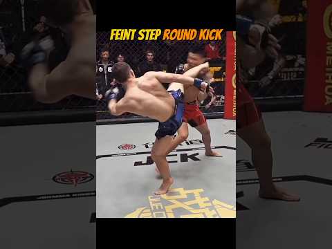 Feint step – round kick #mma #martialarts #fighter #training