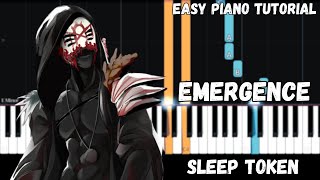 Sleep Token - Emergence (Easy Piano Tutorial)