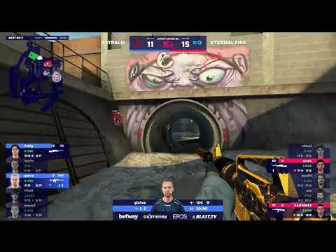 XANTARES 1vs2 clutch on Overpass to secure the map victory for Eternal Fire