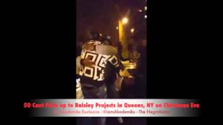 50 Cent Pulls up to Baisley Projects in Queens, NY on Christmas Eve driving a Drop Top Rolls Royce!