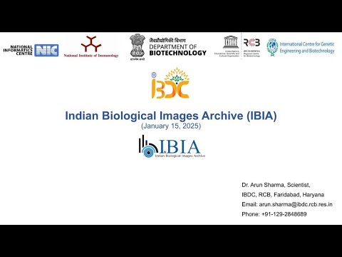 Open Webinar 7: Indian Biological Images Archive at Indian Biological Data Centre (IBDC)
