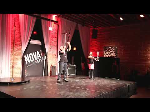 Aaron Bonk's dangerous Sword Juggling at historic DTSP venue NOVA 535 in Downtown St. Pete, Florida