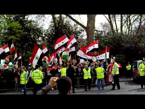 Protest in front of Syrian embassy in London 3.  02 - 04 - 2011