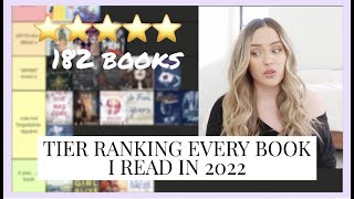 tier ranking every book I read in 2022! 182 books 🤪