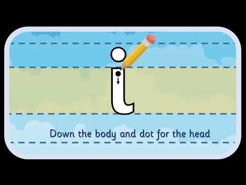 'i' letter formation