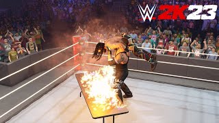 WWE 2K23 - How To Light a Table On Fire