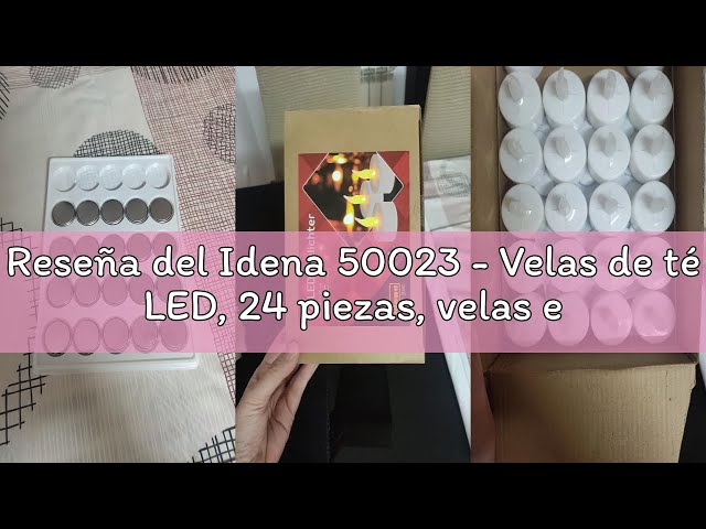 Vídeo relacionado con Idena 38204 - Velas de té eléctricas LED, 6 unidades, con luz parpadeante y mando a distancia, incluidas las pilas, decoración para bodas, fiestas, Navidad, Pascua, como iluminación ambiental