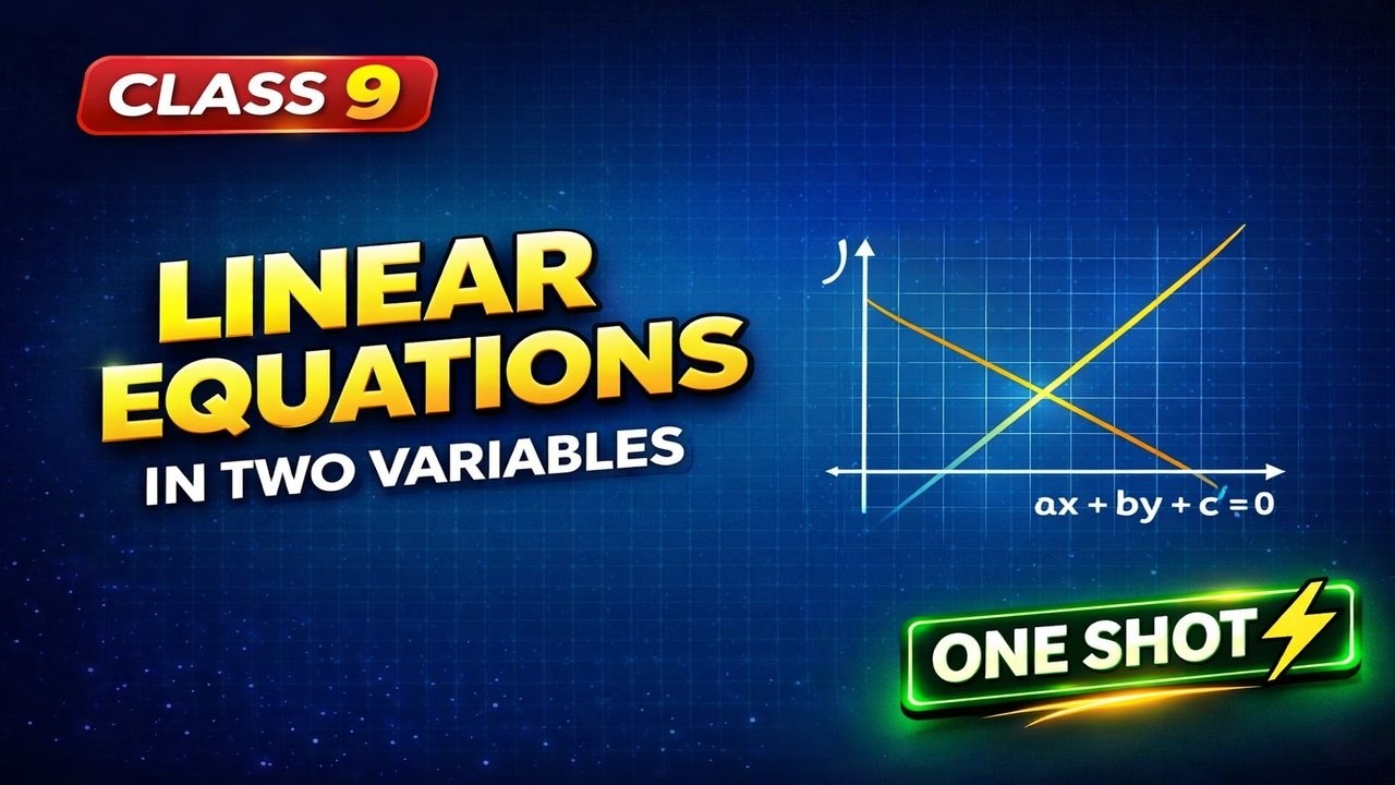 CBSE Class 9 || Maths || Linear Equations in two variables || Animation || in English