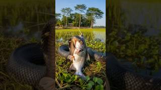 If you want to know the name of the video about how the snake is eating the catfish, you can try