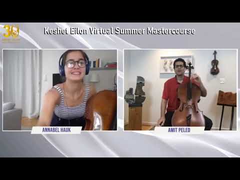 Amit Peled Masterclass on the Prelude from Bach Suite no. 4. Annabel Hauk, Cello