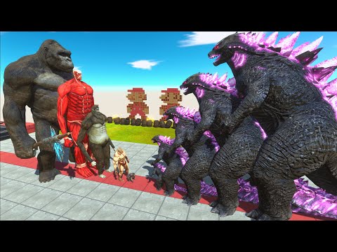 EVOLUTION of KING KONG Family VS Growing GODZILLA 2014 New Empire - Animal Revolt Battle Simulator