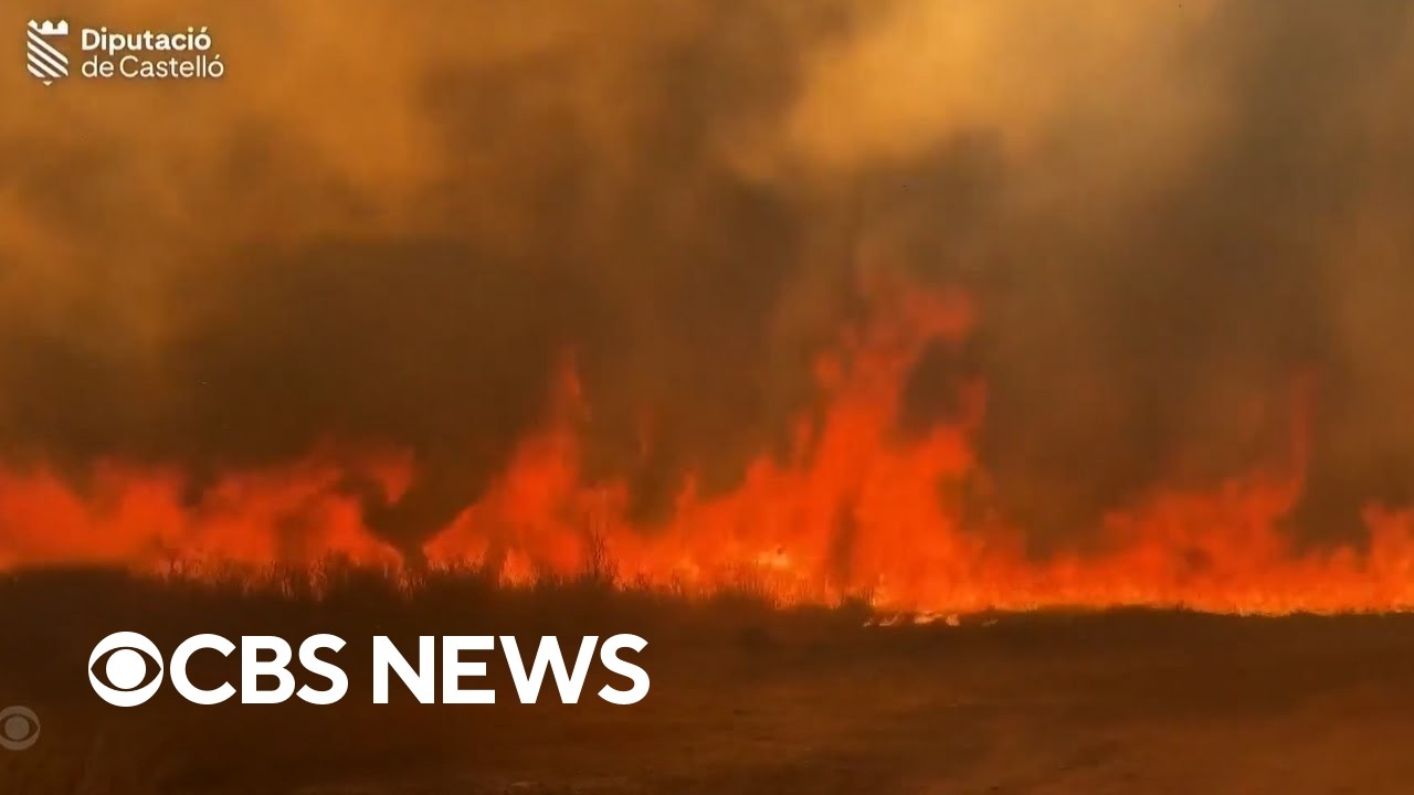 Spain declares first national wildfire emergency as 300,000 evacuated from France and Spain blazes