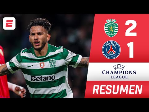 SPORTING con INCREÍBLE TRIUNFO 2-1 vs PSG en Champions. DOBLETE del COLOMBIANO LUIS SUÁREZ | Resumen