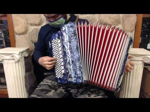 4615 - Blue Victoria Virtuoso III Chromatic Button Accordion C System LMM 87 120 $2499