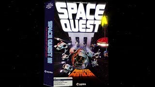 Game's box of "Space Quest 3" comes to life...