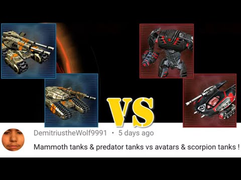GDI Mammoth & Predator vs Nod Avatar & Scorpion