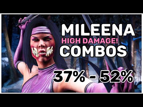 Mortal Kombat X - Mileena High Damage Combos // 37% - 52%