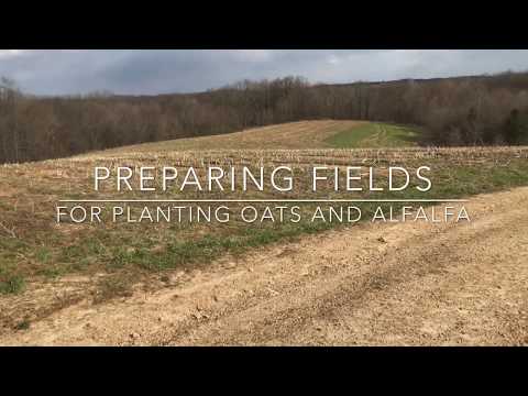preparing ground for planting oats and alfalfa on a Wisconsin dairy farm
