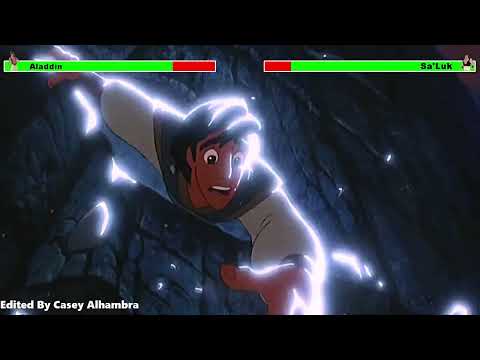 Aladdin vs. Sa'Luk with healthbars
