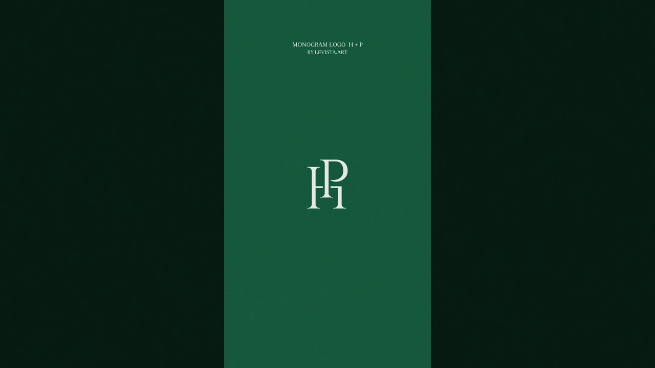 H+P Monogram logo design for personal branding