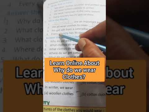 Why do we wear clothes| Shorts| Online Social science class video