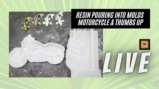 Resin Pouring Into Molds | Motorcycle & Thumbs Up | Plus A Giveaway | Resin Art | Epoxy Resin Art
