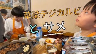 【韓国釜山】草梁テジカルビとまさかのサメに遭遇しました。