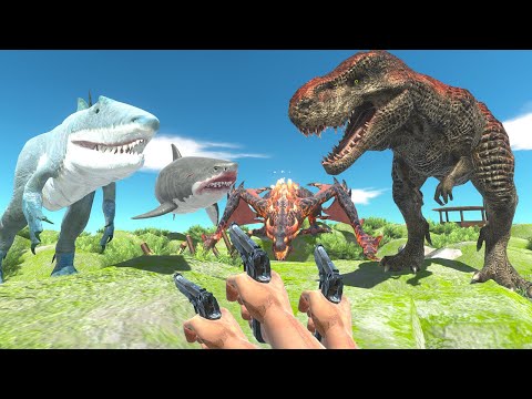 Does King Shark Protect the Aquatics and Dinosaurs? - Animal Revolt Battle Simulator