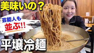 そんなに美味いの?韓国人芸能人も並ぶという平壌冷麺…疑ってごめん😰【韓国グルメ】【モッパンvlog】