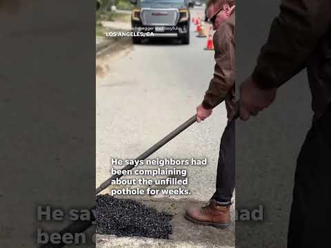 Arnold Schwarzenegger 'terminates' pothole near California home Shorts