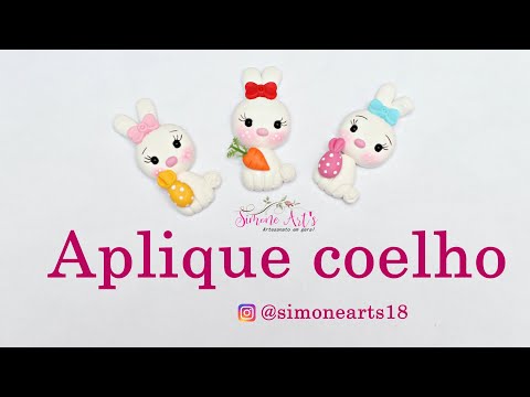 DIY: Coelho da páscoa | Aplique para laços em biscuit