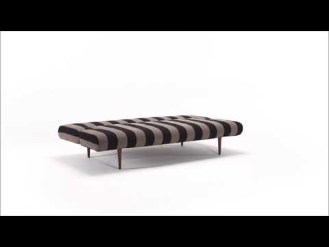Schlafsofa UNFURL mit gestreiften Bezug von Innovation - bo75