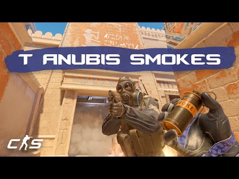 CS2 Anubis - EVERY T-Side Smoke in UNDER 2 MINUTES!