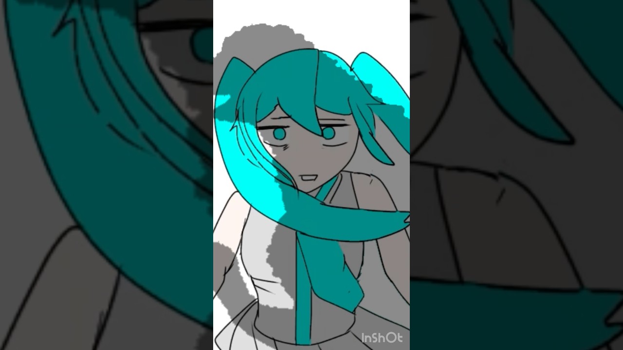はと入力して最初に出て来た単語で戦う　#初音ミク #イラスト #ネタ #ゴジラ
