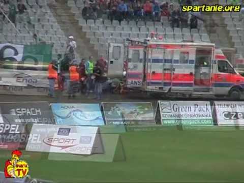 2012.06.03 Upadek Fredrika Lindgrena (Włókniarz vs Sparta)