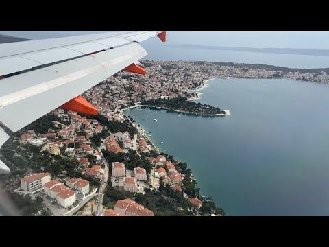 Vista aérea | Pouso no aeroporto de Split | Croácia 🇭🇷