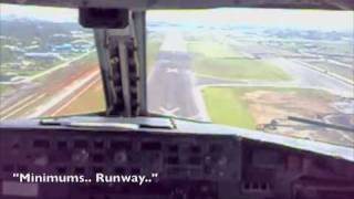 preview picture of video 'B737 Landing at old Kuching (WBGG) runway'