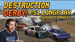 PS1 Classic Destruction Derby Season 1 | Full Longplay in HD