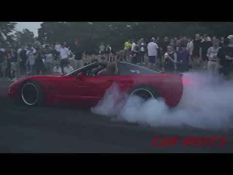 American Muscle Car Burnouts, 4K (Vantaa Cruising 8.2022)