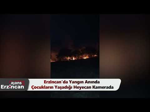 Erzincan'da Yangın Anında Çocukların Yaşadığı Heyecan Kamerada