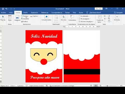 Christmas card in Word using basic shapes