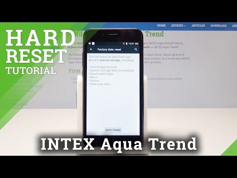 How to Wipe Data in INTEX Aqua Trend - INTEX Factory Reset Tutorial