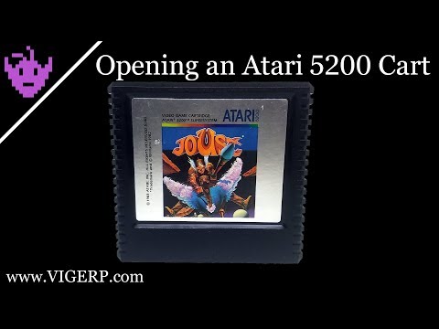 Taking an Atari 5200 cartridge apart.