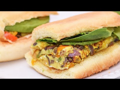 Egg Avocado and Spinach Breakfast Sandwich Recipe