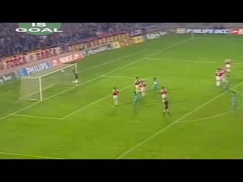 Goal! Ronald Koeman. FC Barcelona vs Spartak Moscow. 16.03.1994