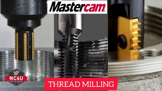How to create thread milling program in Mastercam - NC4U Cam Training - Tamil