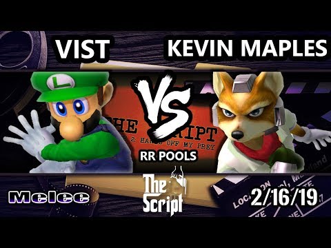 The Script 2 - Vist (Luigi) Vs. Kevin Maples (Fox) - Smash Melee RR Pools - B4