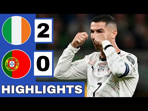 RONALDO RED CARD! 🟢Ireland vs Portugal (2-0) Extended HIGHLIGHTS | World Cup Qualifier