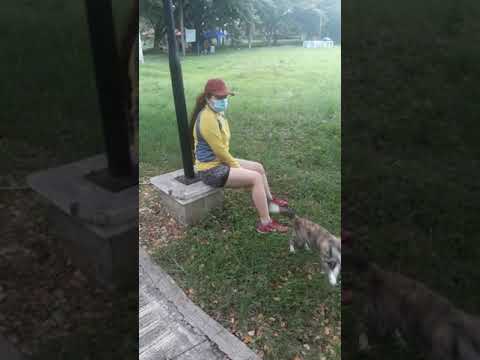 My wife our dog and her sister Rogilyn # Jogging..