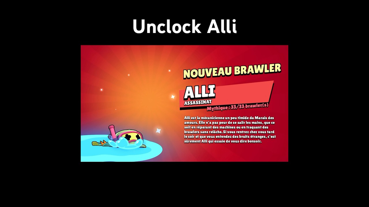 Unclock Alli #brawlstars #alli #supercell